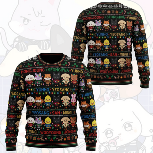 Adorable Fairy Light Aniteez Christmas Ugly Sweater Gift For Fans