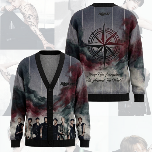 Run It World Tour Stray Kids Cardigan Concert Outfit Gift For Fans