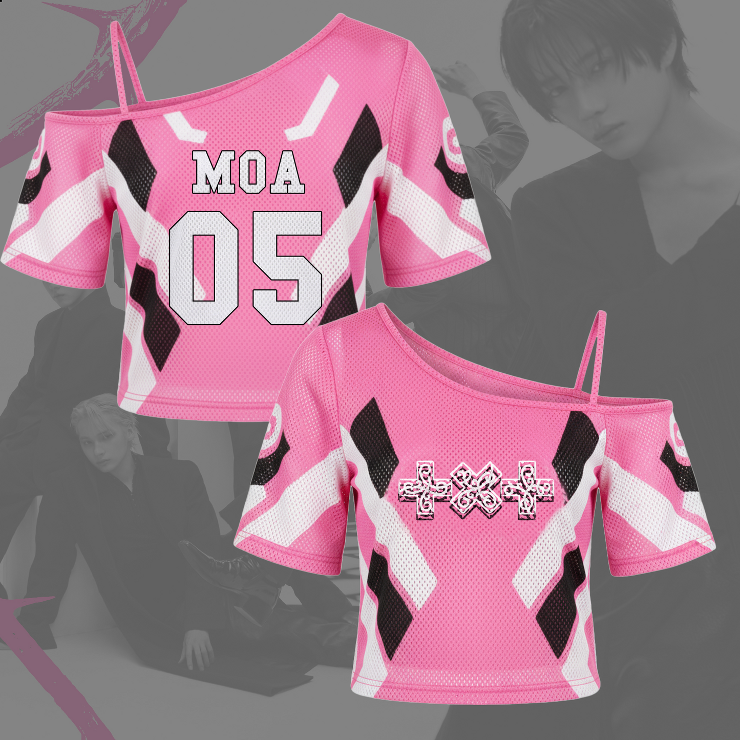 Sporty Chic TXT 8th Mini Album 7TH YEAR Thorn Ver Off Shoulder Mesh Gift For Fans