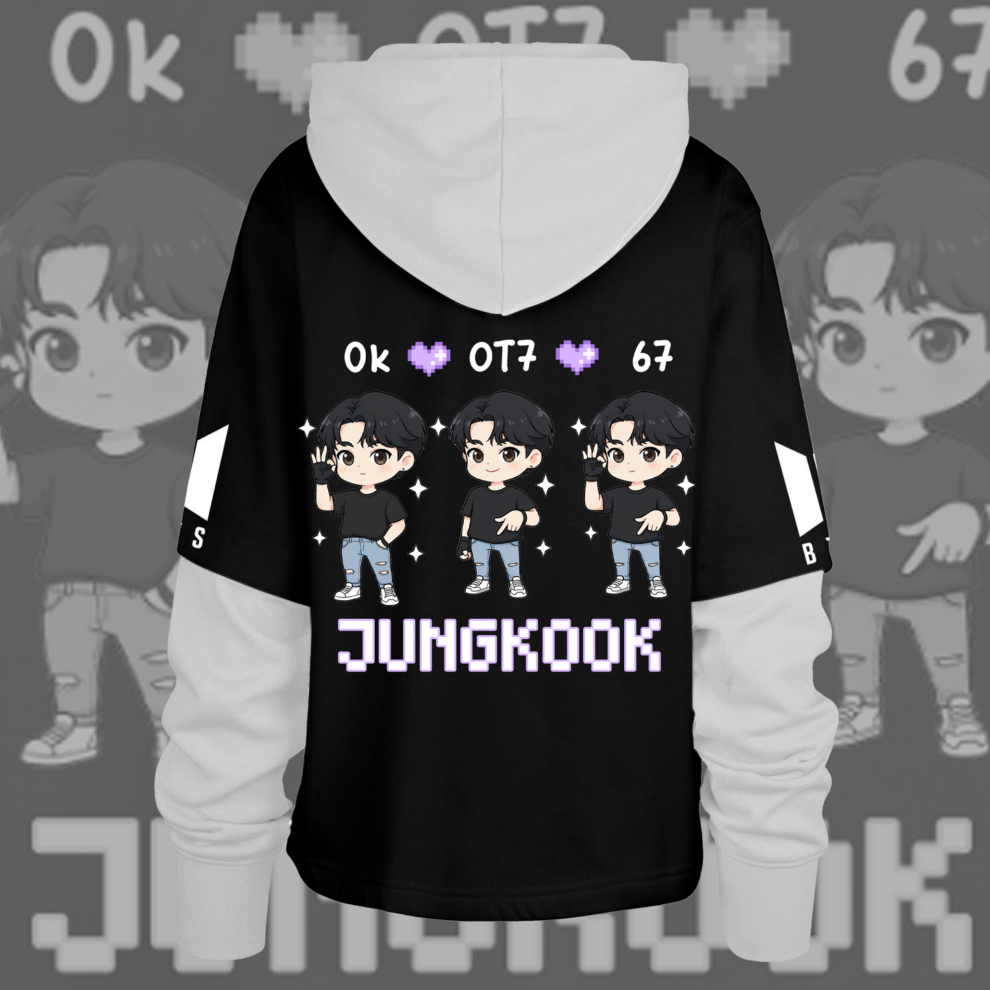 BTS Jungkook OK OT7 67 Meme Shortstop Hoodie Gift For Fans
