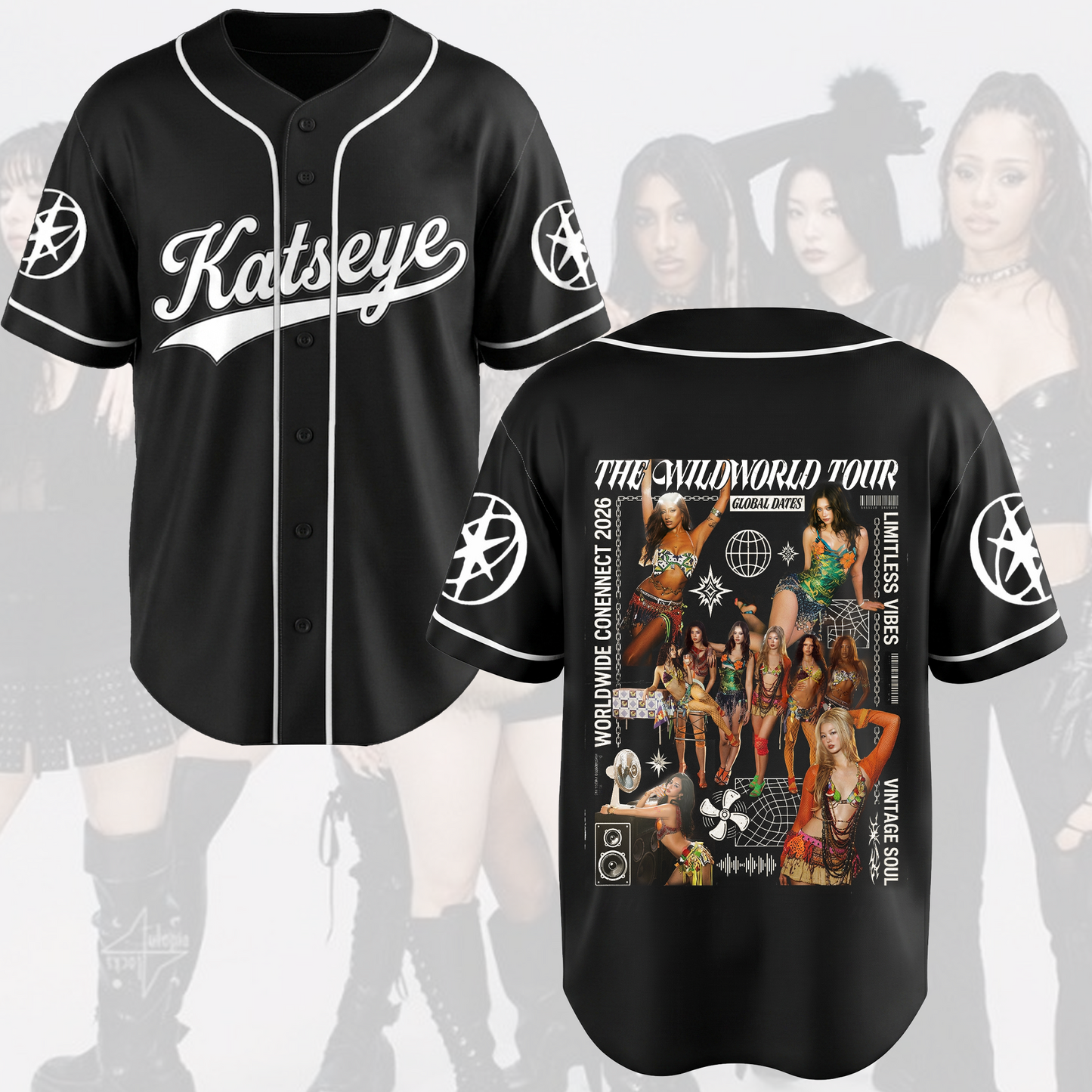 Tremendous KATSEYE Baseball Jersey The Wildworld Tour Gift for Fans