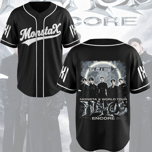 The X MonstaX Nexus Encore World Tour Baseball Jersey Fan Gifts