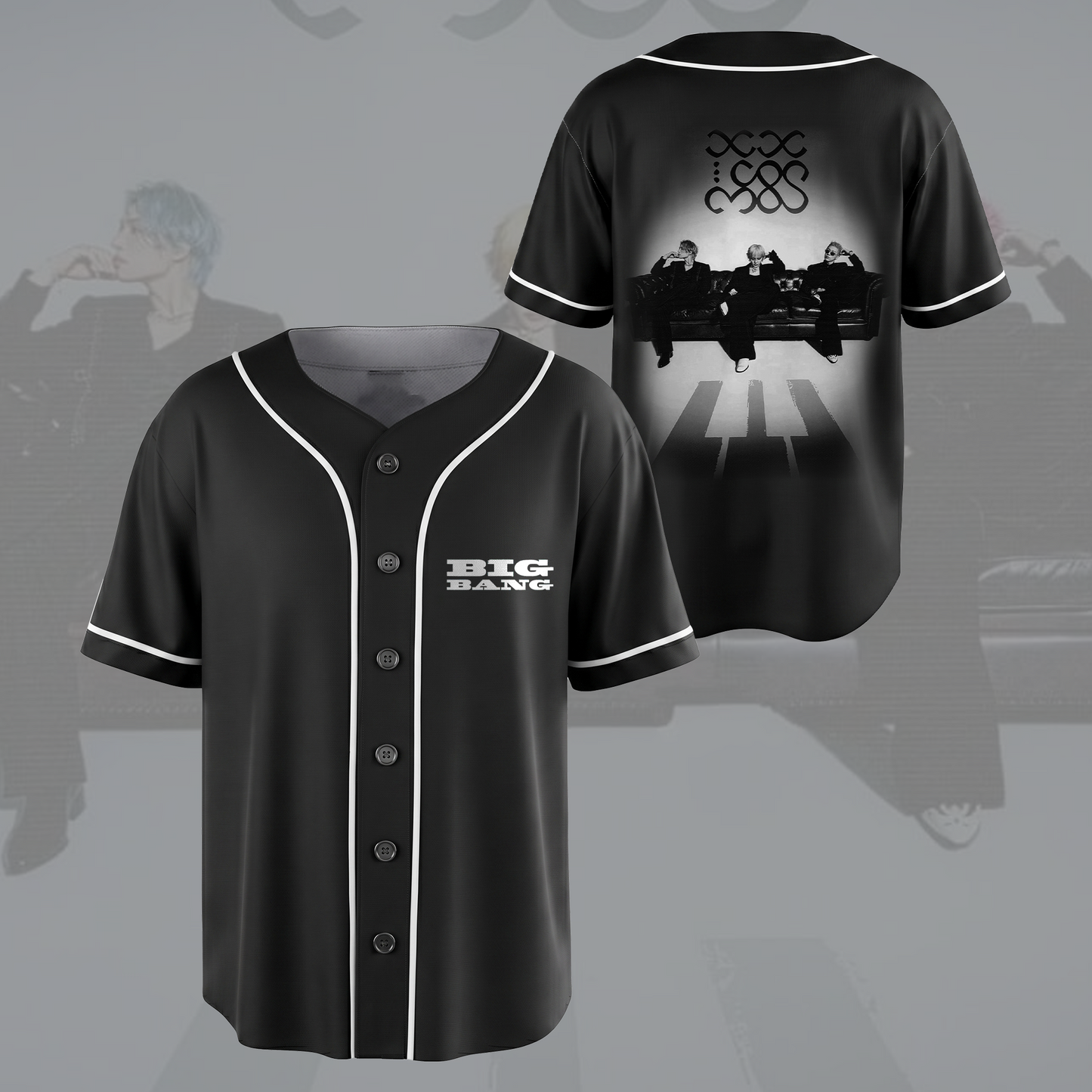 Vintage BIGBANG XX Cosmos Tour Black Baseball Jersey Fan Edition