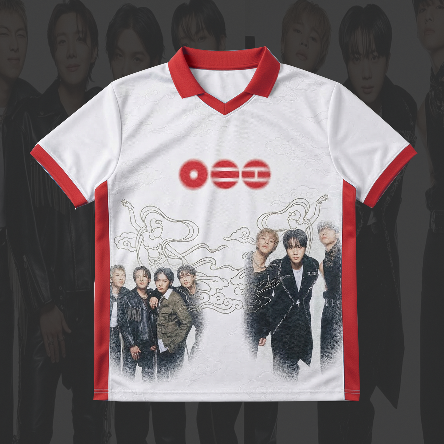 Remarkable BTS World Tour Football Jersey Winged Neck Shirt