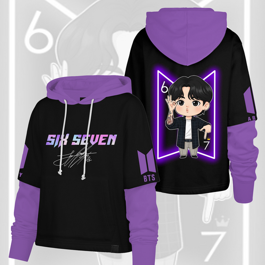 Jungkook Meme Six Seven Shortstop Hoodie Gift For Lovers