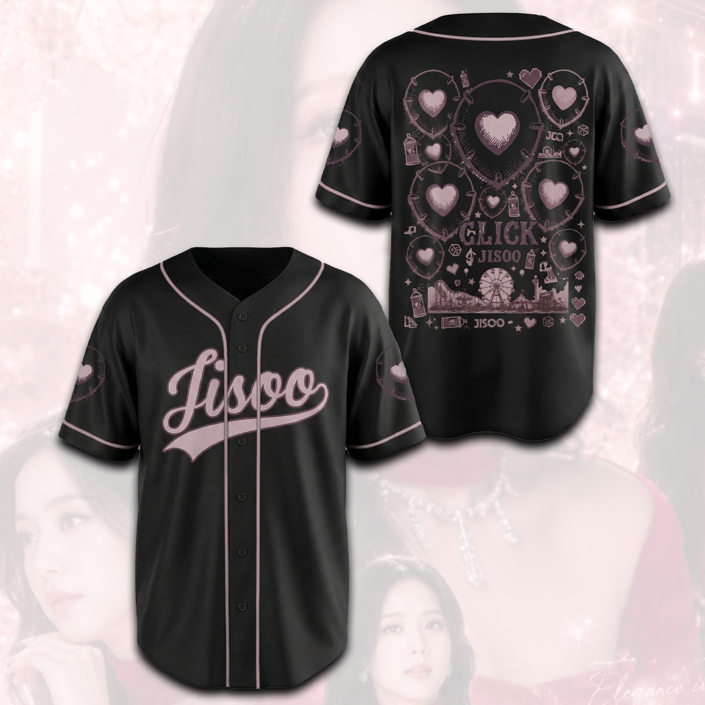 Blackpink Jisoo Click Album Baseball Jersey Gift For Fans