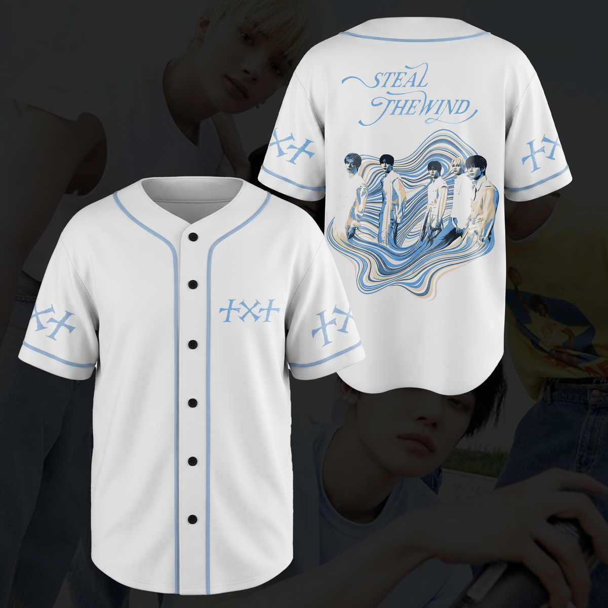 Vintage TXT Steal The Wind World Tour Baseball Jersey Gift For Fans