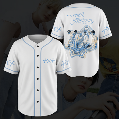 Vintage TXT Steal The Wind World Tour Baseball Jersey Gift For Fans