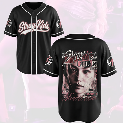 Unexpected Stray Kids Felix Slow It Down  Baseball Jersey Stay Edition