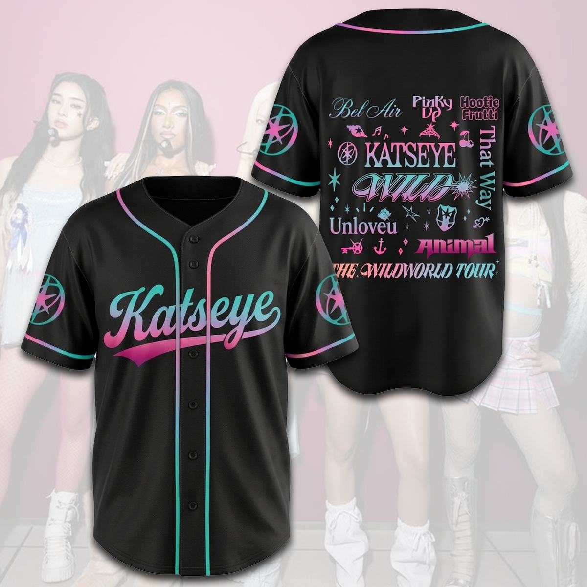 Katseye Wild Tracklist Baseball-Trikot The WildWorld Tour Bestes Geschenk für Fans