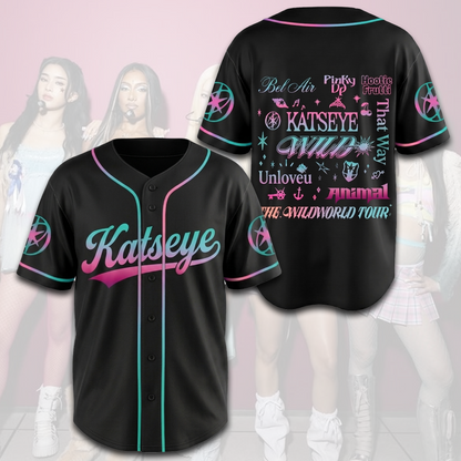 Katseye Wild Tracklist Baseball-Trikot The WildWorld Tour Bestes Geschenk für Fans