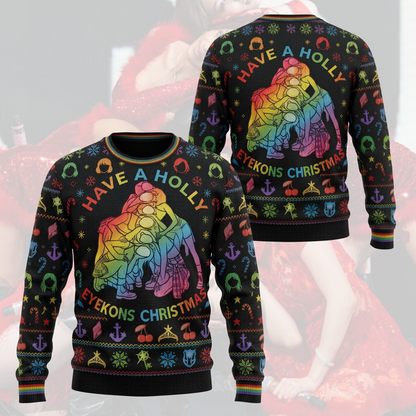 Adorable Katseye Have A Holly Eyekons Ugly Christmas Sweater Fan Edition