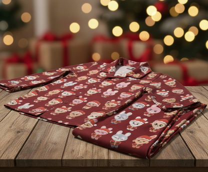 WAVESTEEᵀᴹ Christmas Stray Kids SKZOO Pajama Set