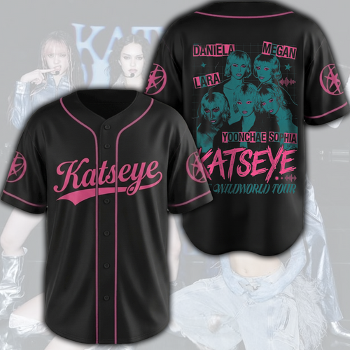 Dynamic KATSEYE The Wildworld Tour Baseball Jersey Fan Merch Shirt