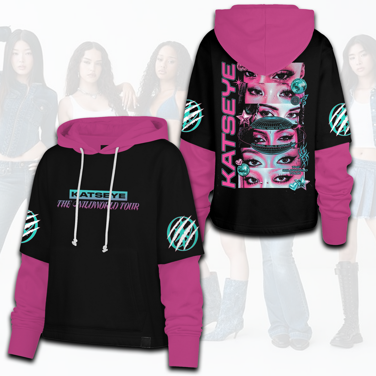 The Wildworld Tour Katseye Eye Wild Shortstop Hoodie Gift For Fans