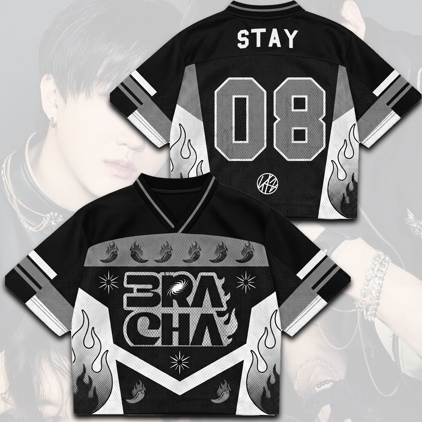 3racha Stray Kids Run It World Tour Tour Mixed Mesh Jersey Gift For Fans