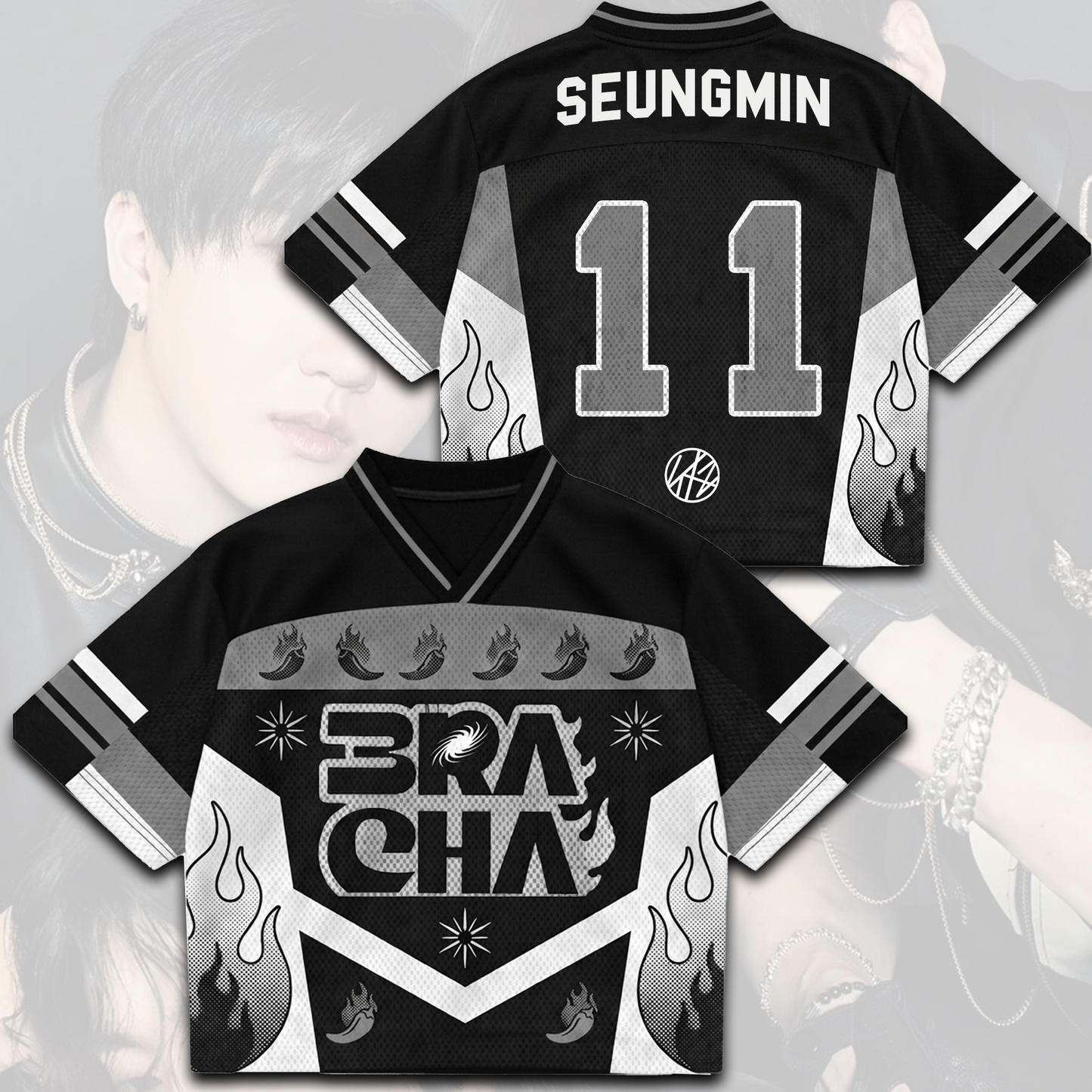 3racha Stray Kids Run It World Tour Tour Mixed Mesh Jersey Gift For Fans