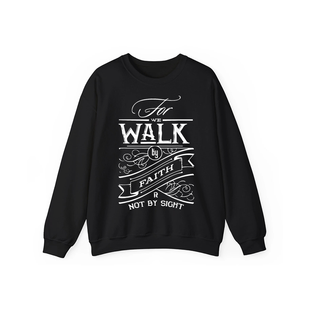A black sweatshirt with a white text design on it.