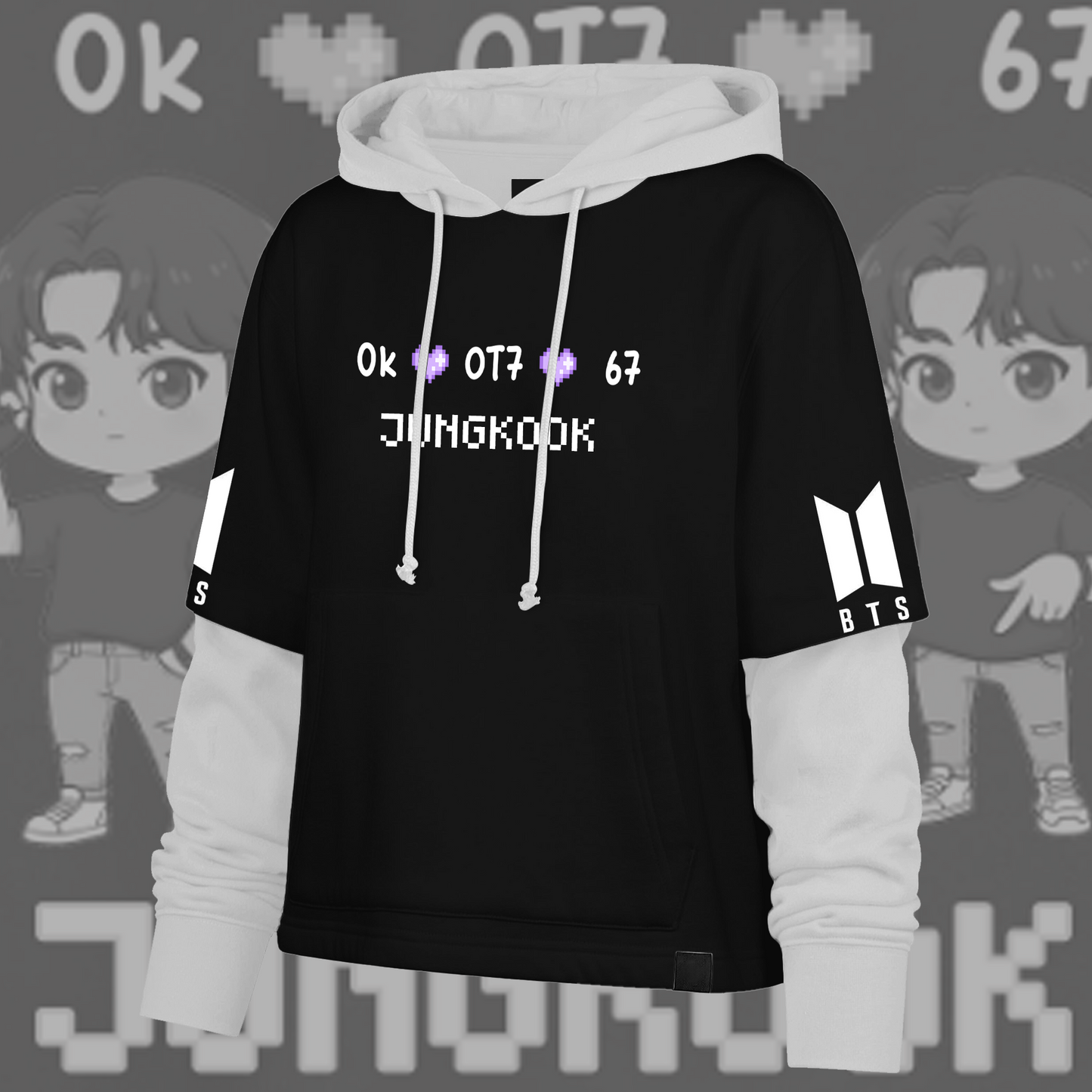 BTS Jungkook OK OT7 67 Meme Shortstop Hoodie Gift For Fans