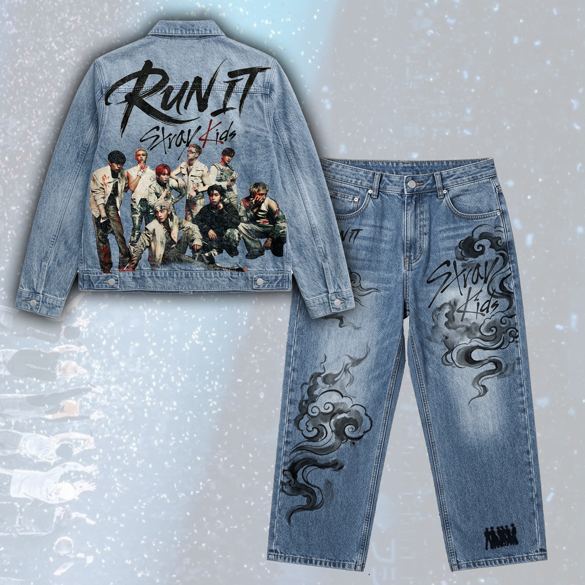 Stray Kids Run It World Tour Denim Jacket Gift For Fans