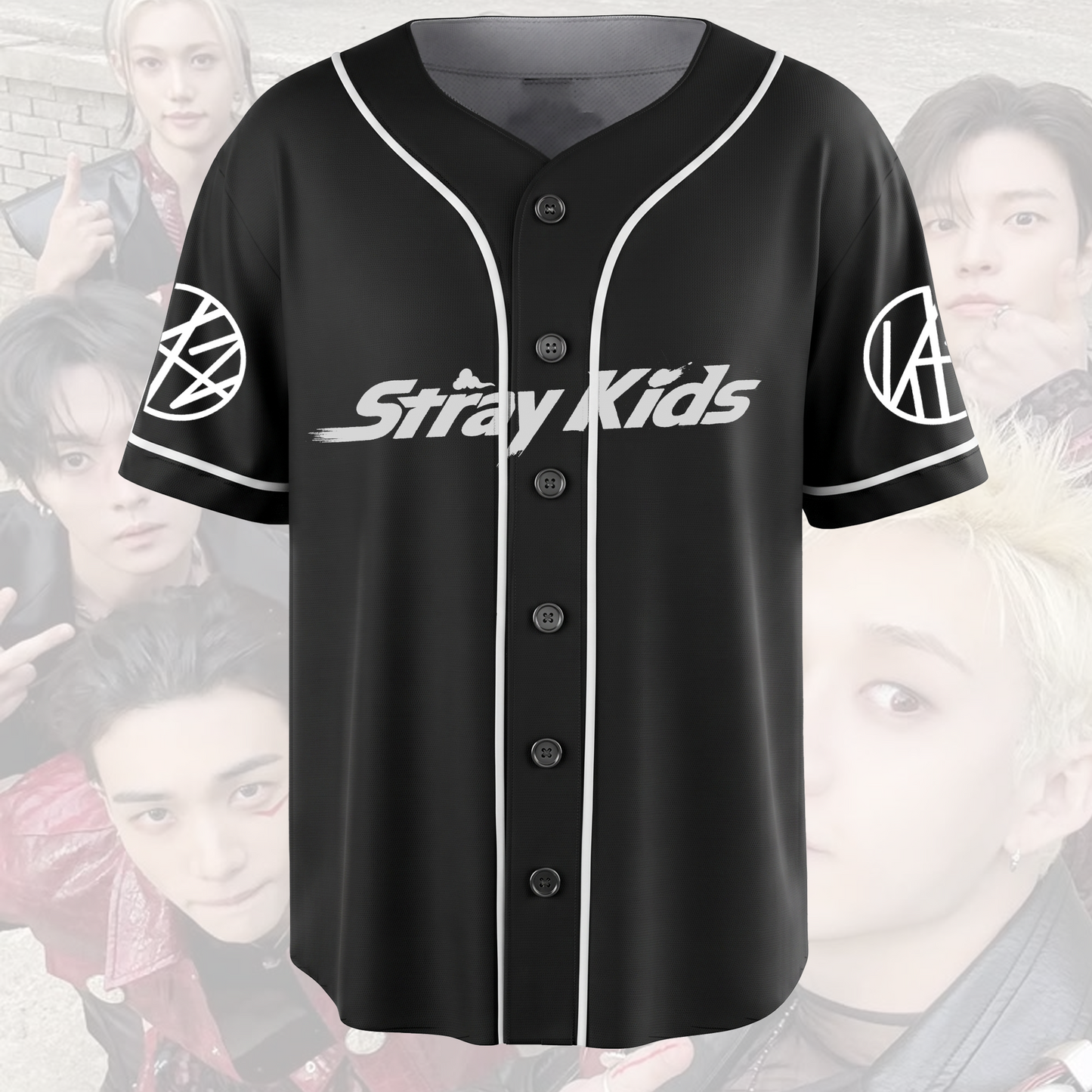 Exhilarating Stray Kids Run It World Tour Baseball Jersey Lips Gift for Fan