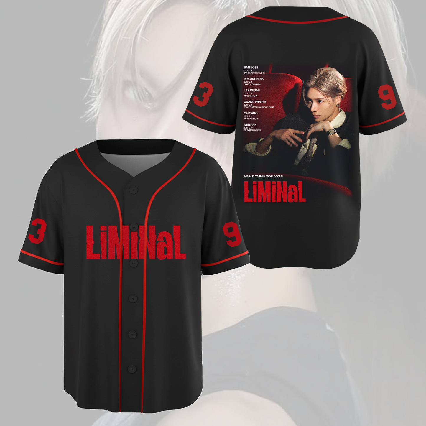 Stylish Taemin 93 LiMiNaL Epic Tour Baseball Jersey Gift For Fans