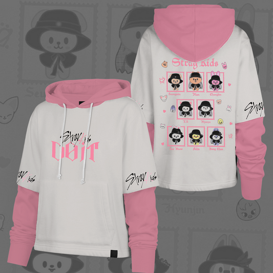 Cute Skzoo Stamp Stray Kids Shortstop Hoodie Gift For Fans