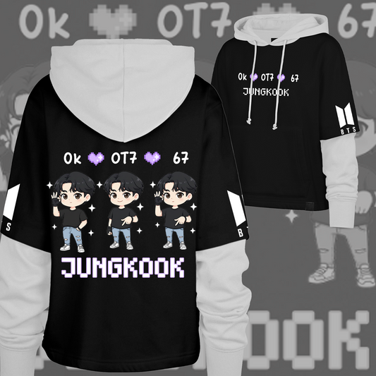 BTS Jungkook OK OT7 67 Meme Shortstop Hoodie Gift For Fans