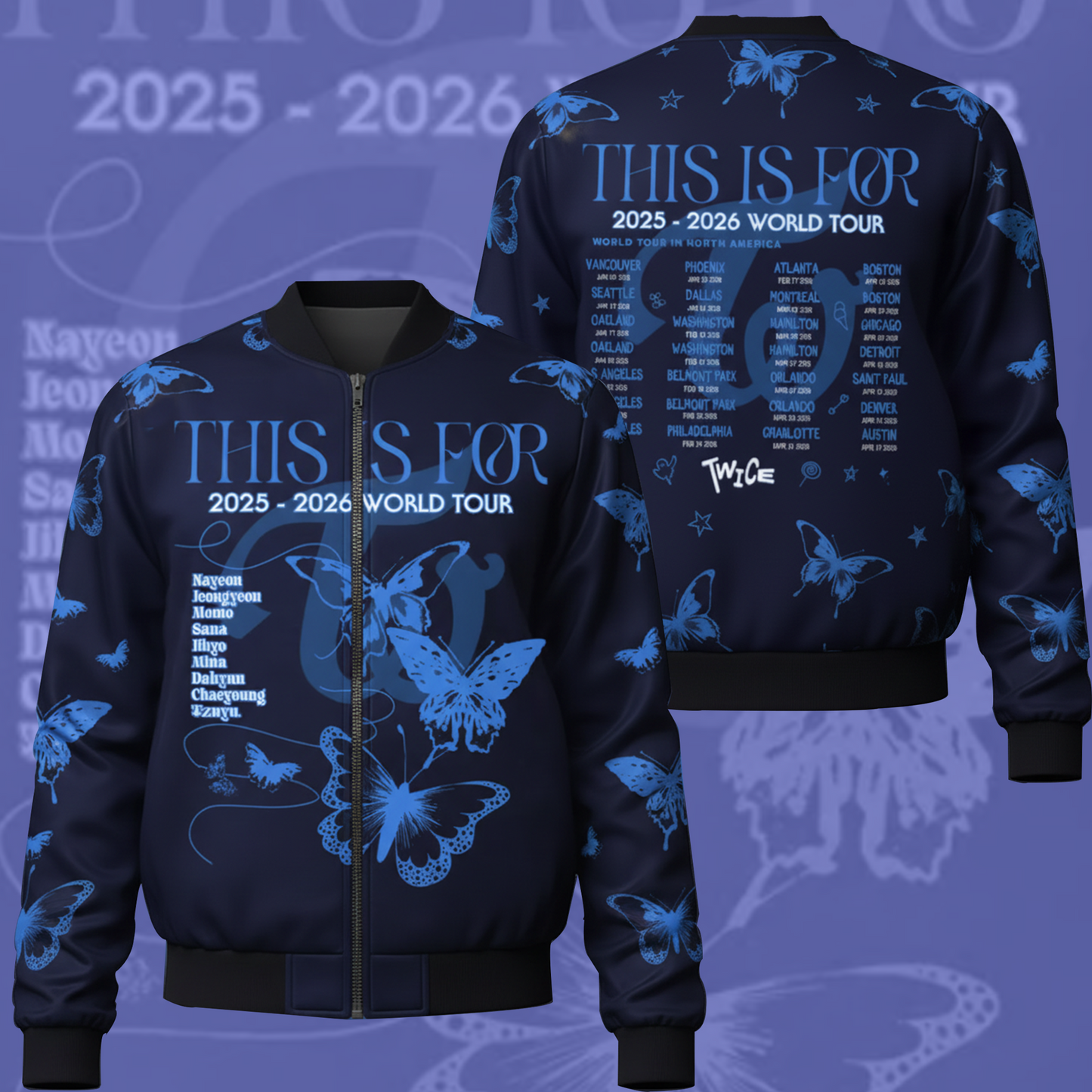 Twice This Is For United State 2026 Tour Bomber Jacket Gift For Fans
