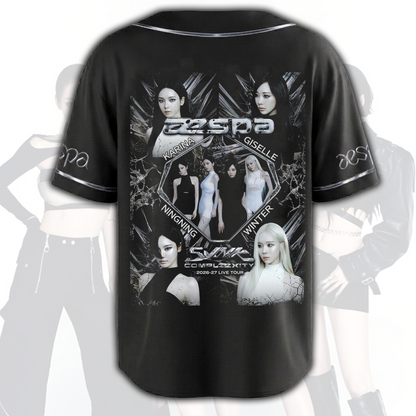 Collage Aespa Synk Complexity  Baseball Jersey Top Fan Gifts