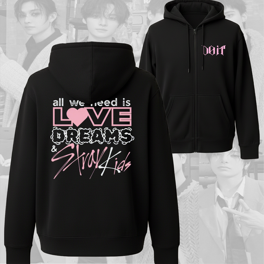 Stray Kids Dreams All We Need Zip Hoodie