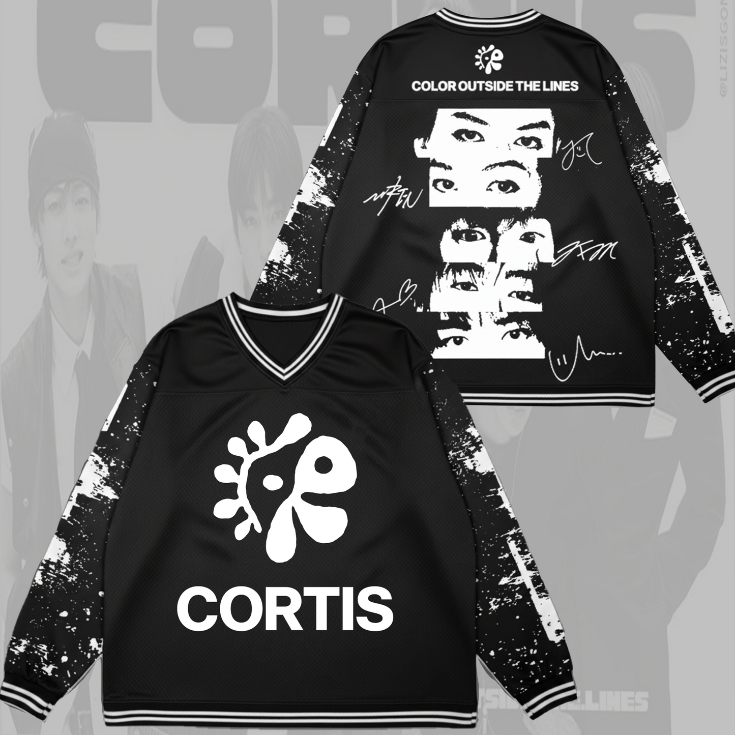 Color Outside the Lines Album Cortis Mesh Splicing Long Sleeved Gifts