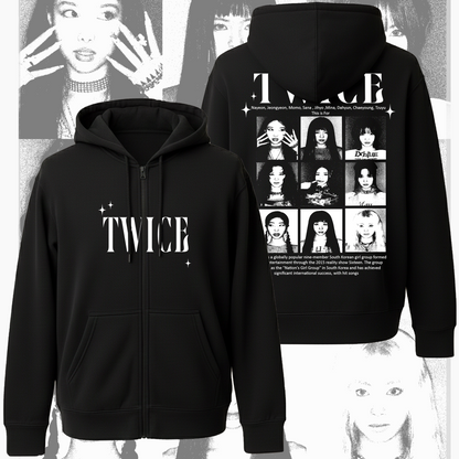 Twice Vintage World Tour Zip Hoodie Gift For Fans