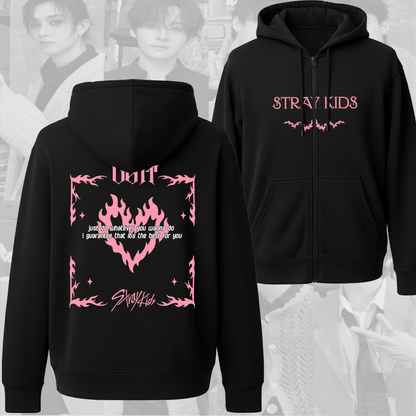 Just Do Whatever You Wanna Do Stray Kids Zip Hoodie