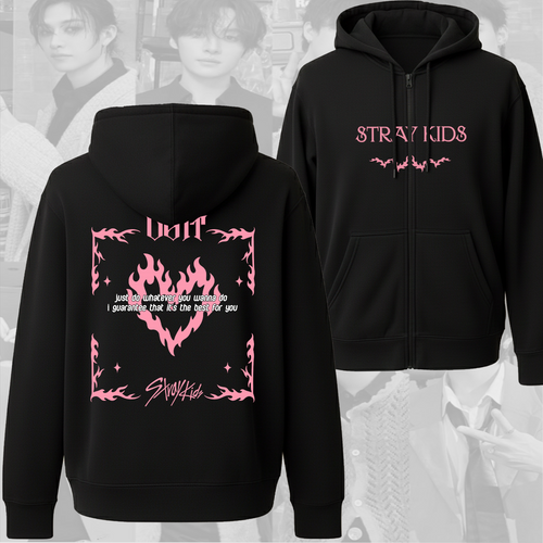 Just Do Whatever You Wanna Do Stray Kids Zip Hoodie