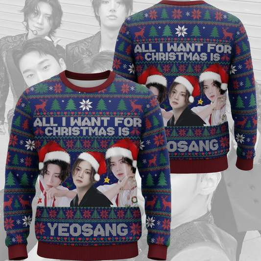 All I Want For Christmas Is Yeosang Ugly Sweater Gift For Lovers