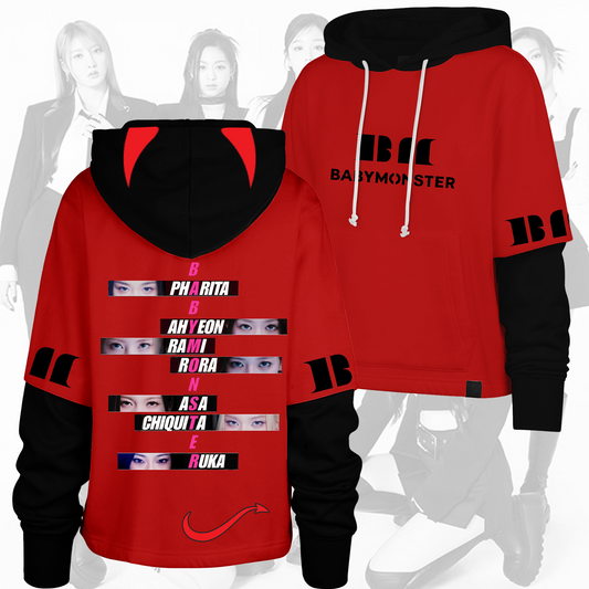 Cute Babymonster  Eye To Eye Shortstop Hoodie Gift For Fans