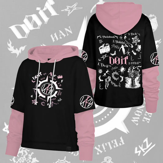 Stray Kids Do It Alum Track List Limited Ver Shortstop Hoodie Gift For Fans