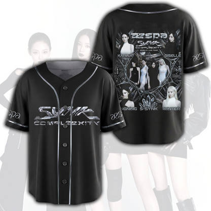 Collage Aespa Synk Complexity  Baseball Jersey Top Fan Gifts