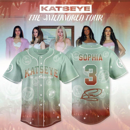 Katseye WILDWORLD Tour 2026 Baseball Jersey, K-Pop Fan Concert Outfit
