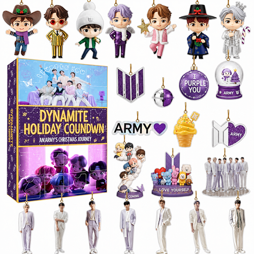 BTS Advent Calendar 2026, 24-Day Acrylic Ornament Blind Box, Christmas Gift for ARMY Fans