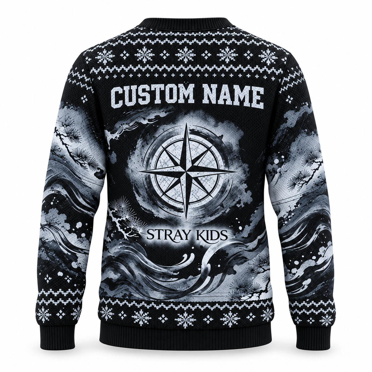 Stray Kids RUN IT Custom Name Ugly Christmas Sweater, Personalized STAY Holiday Gift