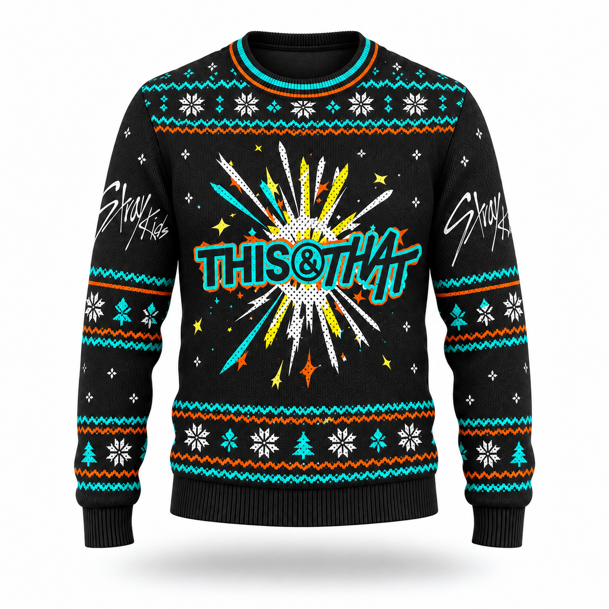 Stray Kids THIS & THAT Ugly Christmas Sweater, Custom Name Number Holiday Gift for STAY Fans