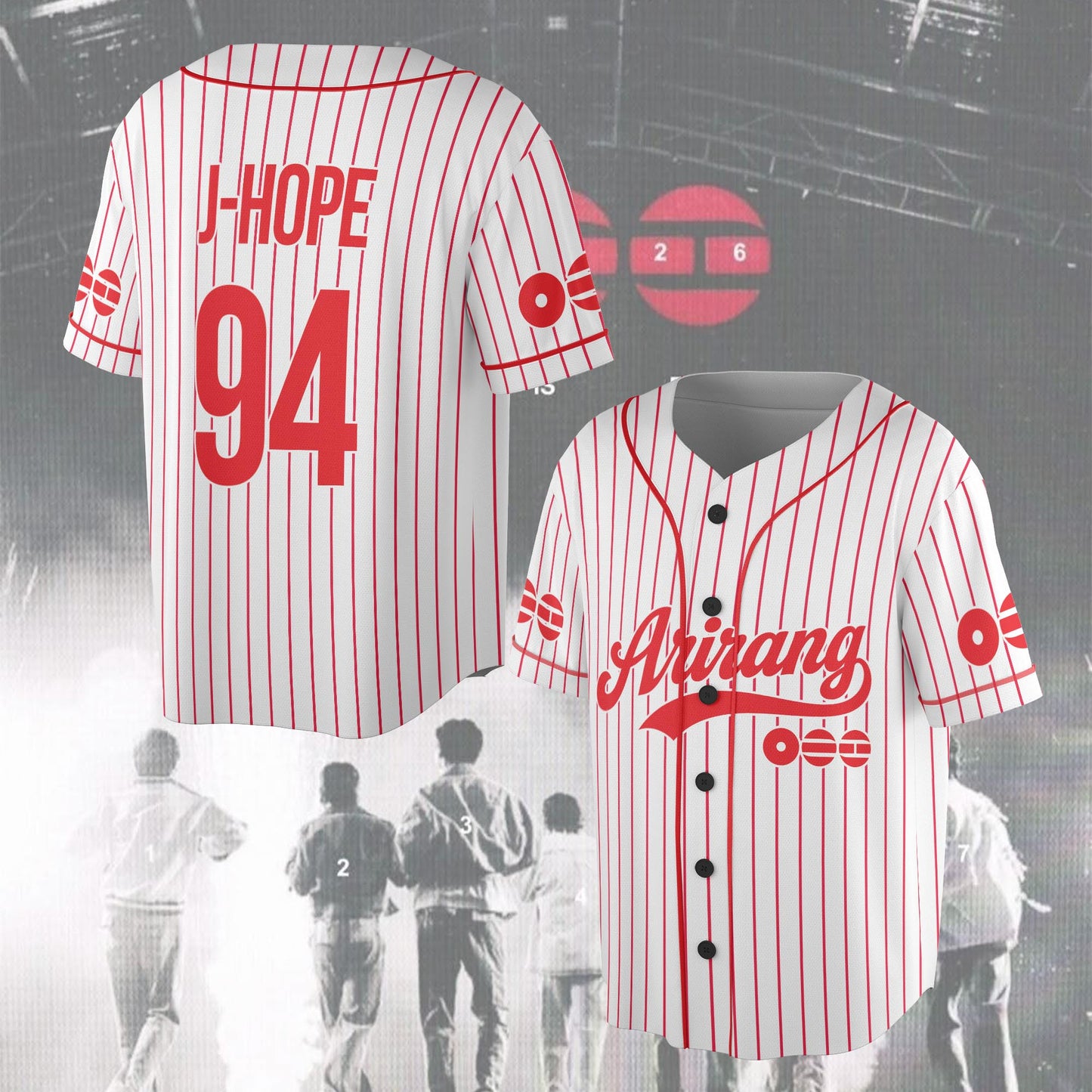Arirang World Tour 2026 BTS Baseball Jersey Shirt – Kpop Fan Gift for ARMY