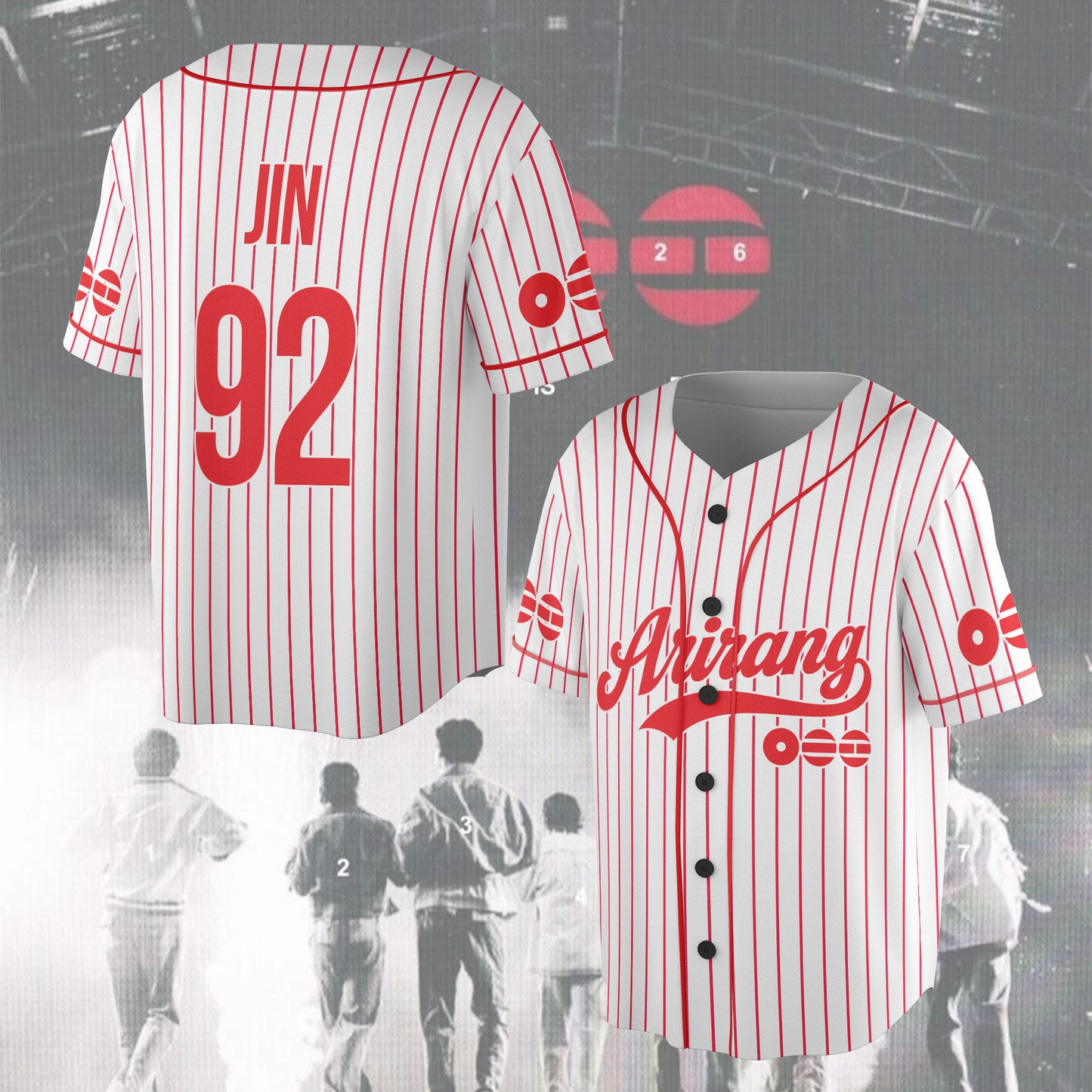 Arirang World Tour 2026 BTS Baseball Jersey Shirt – Kpop Fan Gift for ARMY