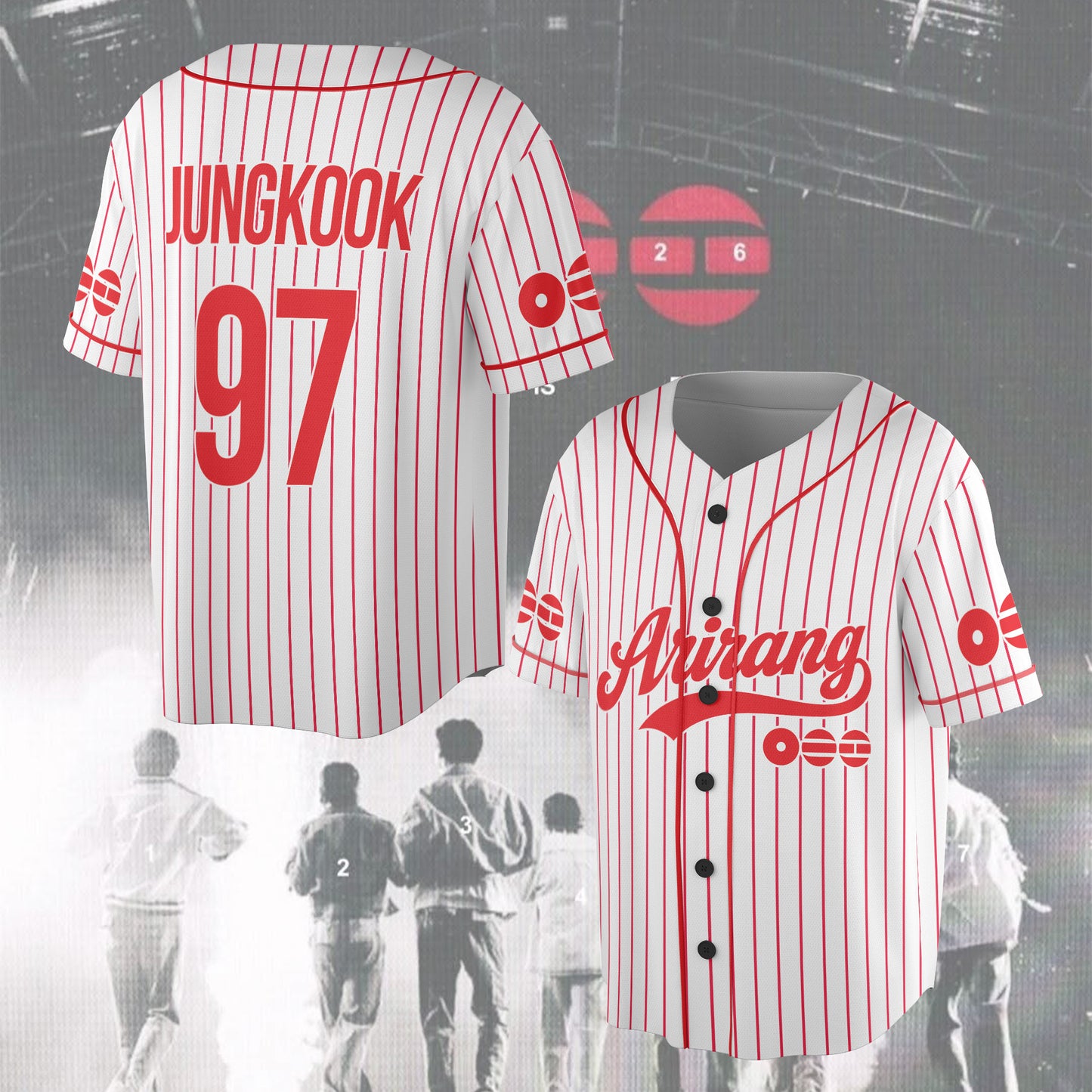 Arirang World Tour 2026 BTS Baseball Jersey Shirt – Kpop Fan Gift for ARMY