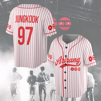 Arirang World Tour 2026 BTS Baseball Jersey Shirt – Kpop Fan Gift for ARMY