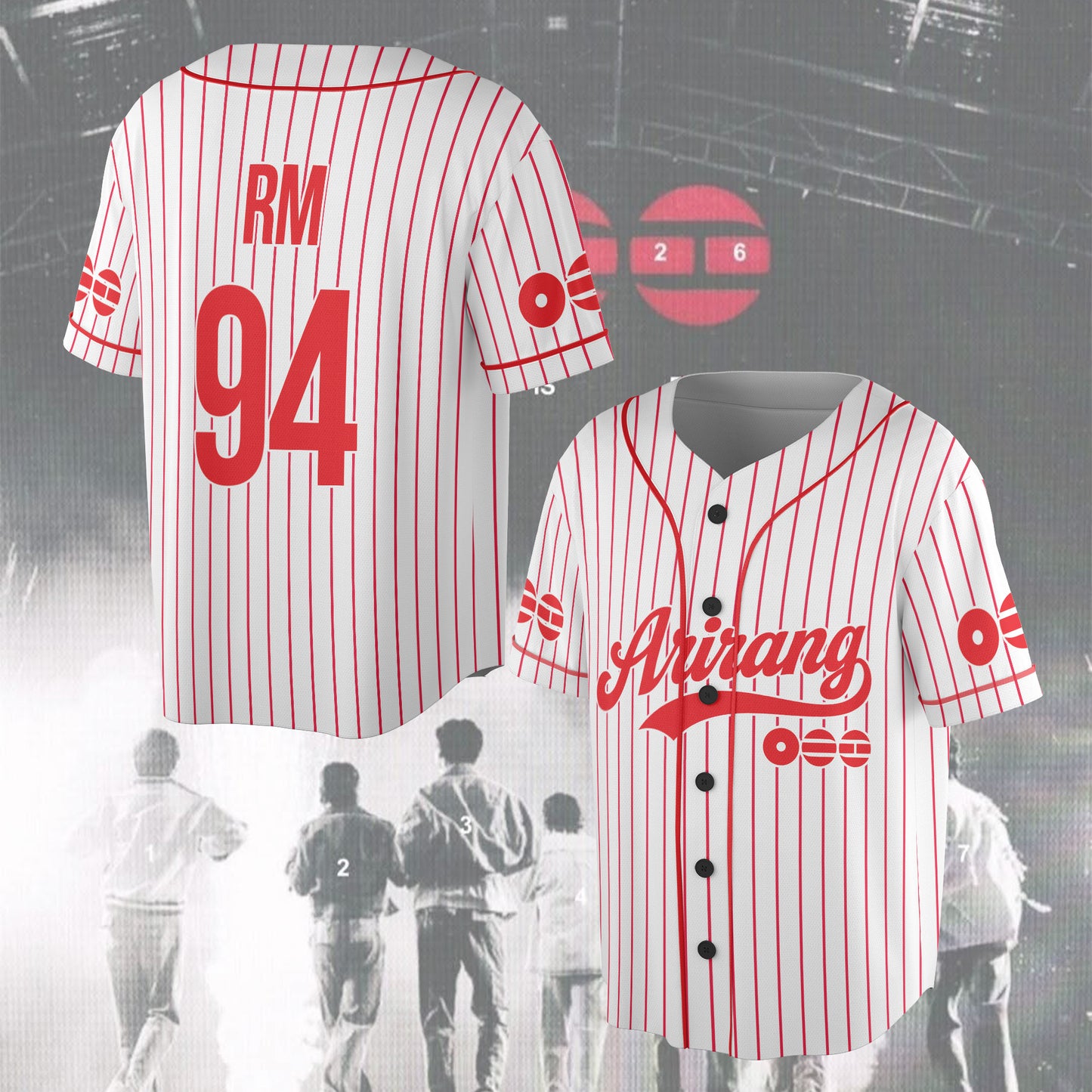 Arirang World Tour 2026 BTS Baseball Jersey Shirt – Kpop Fan Gift for ARMY