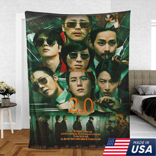BTS Arirang Tour 2026 Blanket, Must-Have Cozy Throw for ARMY, Cute Group Design Fan Gift