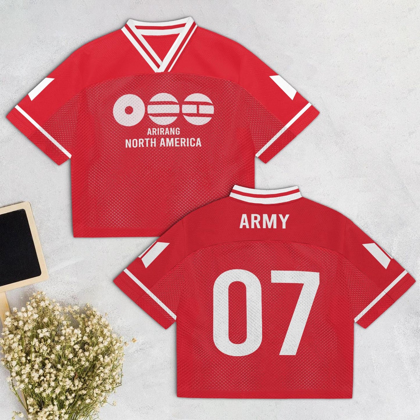 BTS ARMY Mesh Jersey, Arirang North America Kpop Fan Shirt
